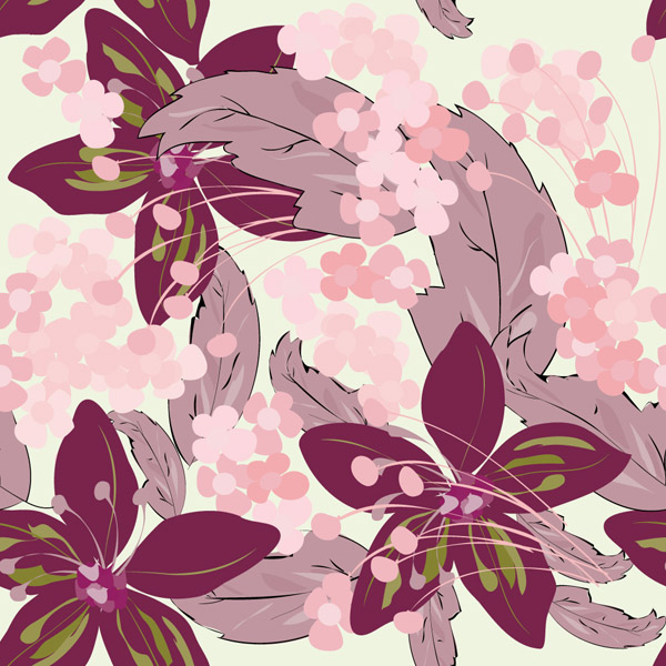 free vector Beautiful flowers vector background